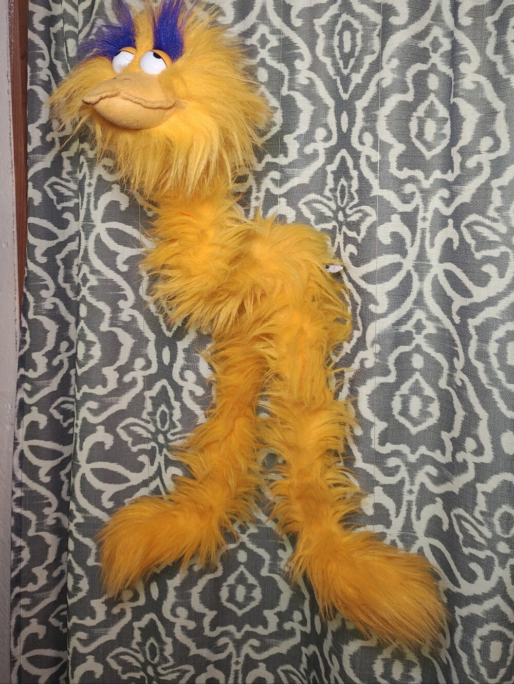 Vintage Hosung Yellow Doozy Gig The Marionette Walking Bird String Muppet